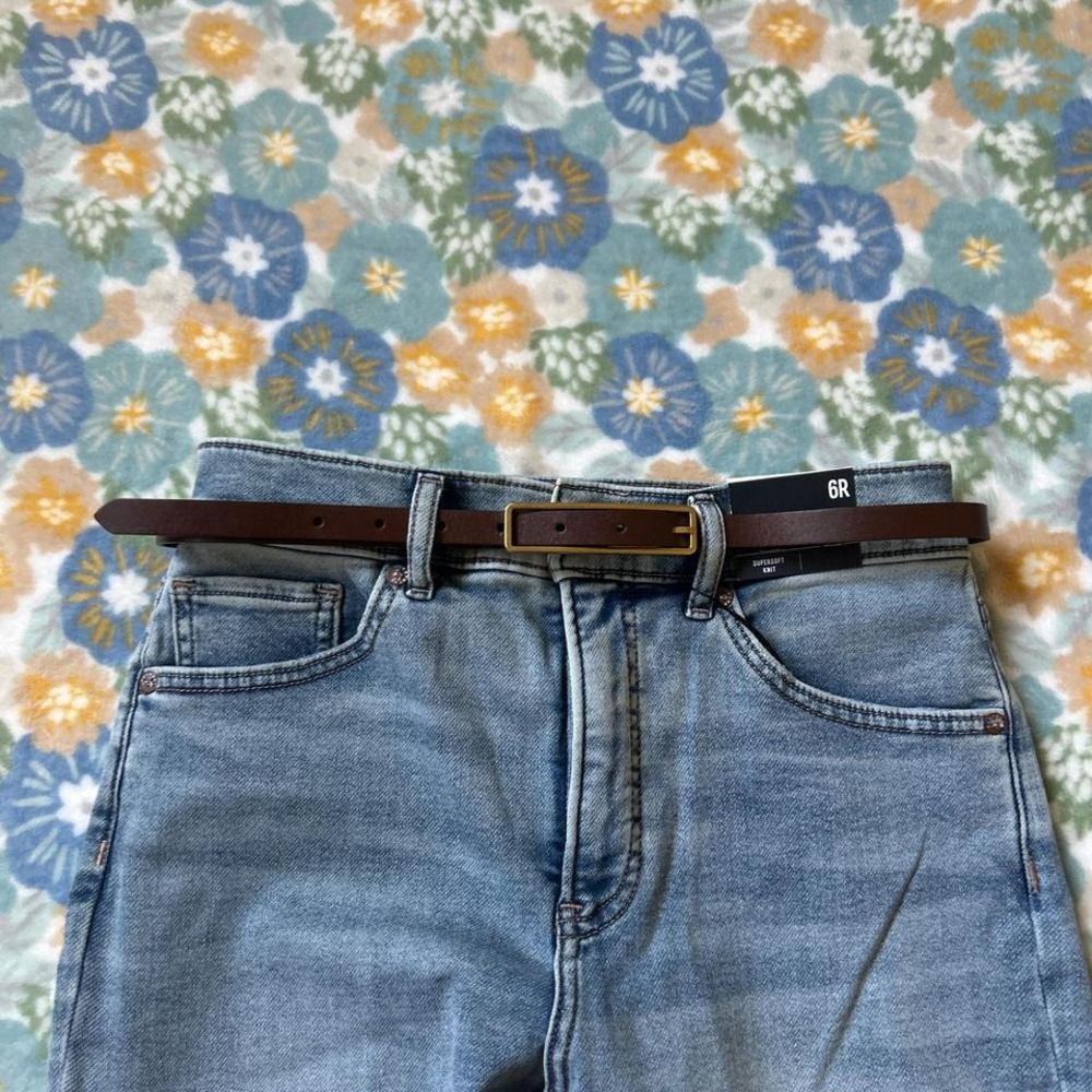 Fossil Brown leather belt with adjustable buckle
